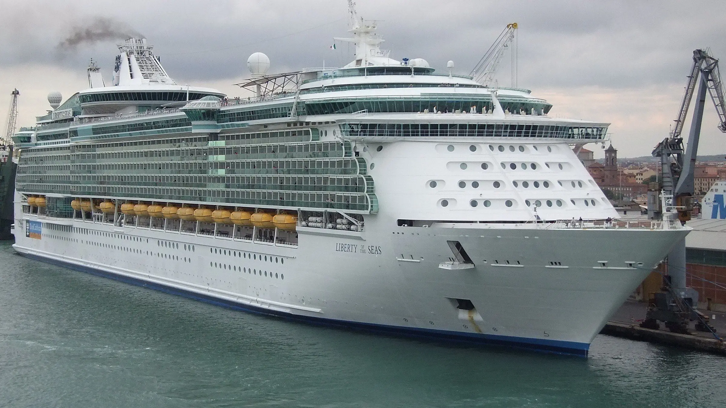 Liberty of the Seas alongside a pier